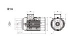 Moteur  SPL 132S4B  5,5KW   1500 min-1  230/400V  B14